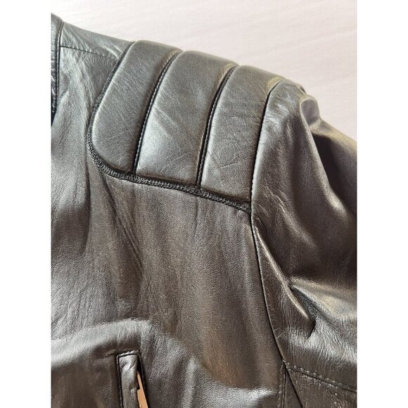 Porsche Design P 1000 black  leather moto jacket sz 54 authentic rare mens lined - Picture 4 of 13